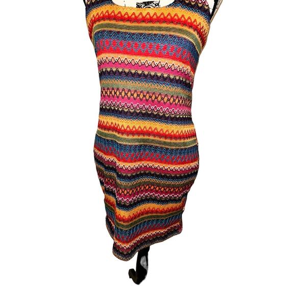 Shein Curve Vcay Halter Rainbow Woven Summer Dress Woman's Size 0XL‎ - Picture 3 of 10